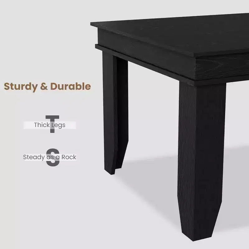Tavolo da Pranzo Rettangolare da 180 cm per 6-8 Persone, Stile Rustico