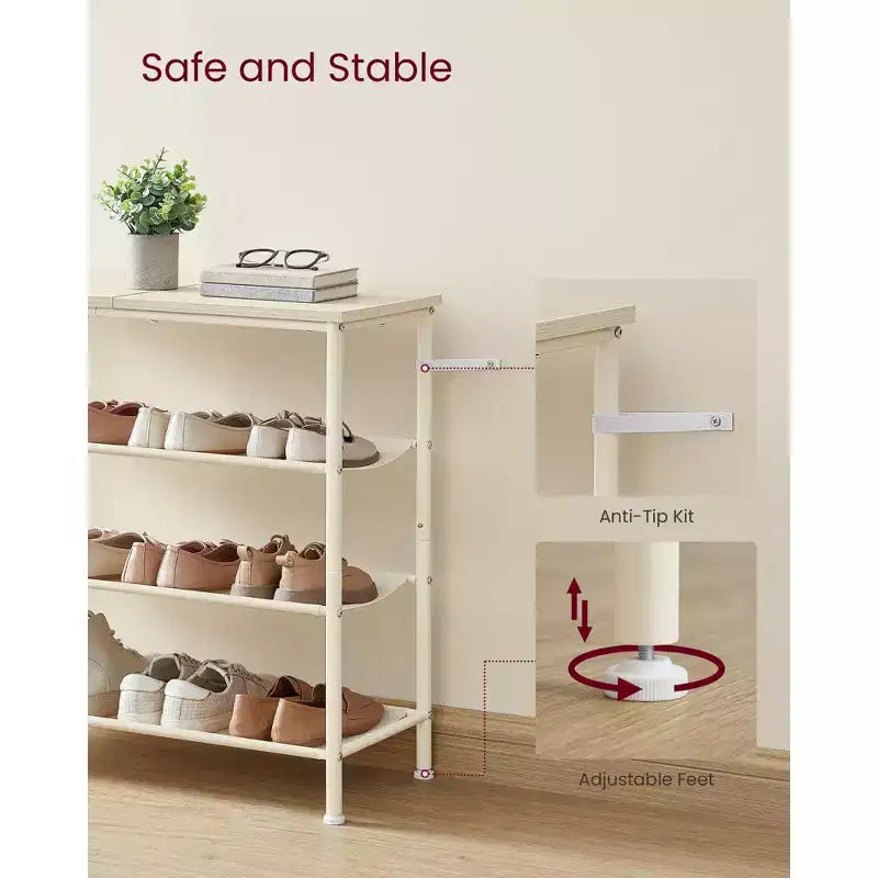 Scarpiera a 4/5 livelli per 12-16 paia, organizer per scarpe da ingresso