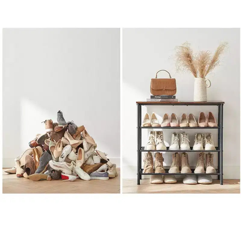 Scarpiera a 4/5 livelli per 12-16 paia, organizer per scarpe da ingresso