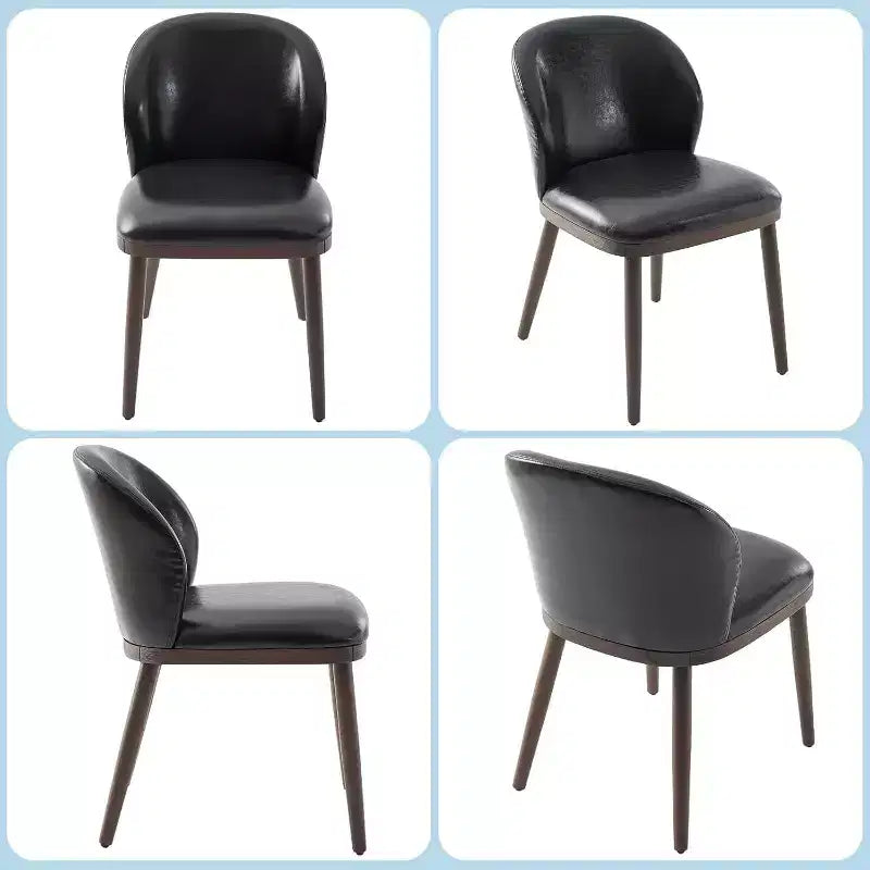 Lot de 2 chaises de salle à manger, pieds en bois, assise en tissu confortable, convient pour la salle à manger, la cuisine, le salon, installation facile