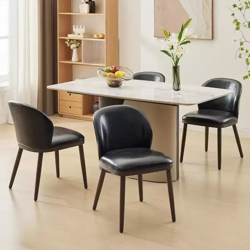 Lot de 2 chaises de salle à manger, pieds en bois, assise en tissu confortable, convient pour la salle à manger, la cuisine, le salon, installation facile
