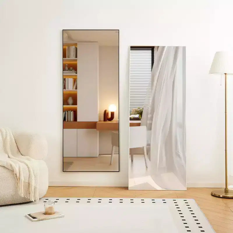 Specchio da Parete a Corpo Intero Antisfondamento 70x31" con Cornice in Lega di Alluminio