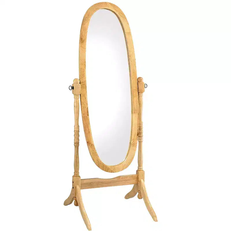 Specchio a figura intera da 150,5 cm con supporto in legno, specchio da terra