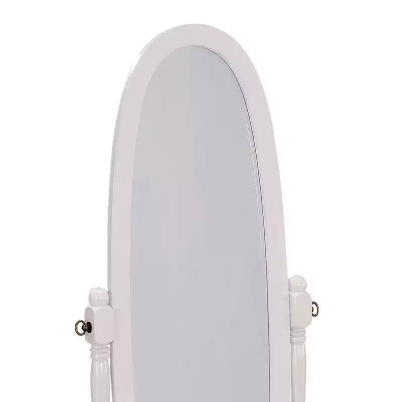 Specchio a figura intera da 150,5 cm con supporto in legno, specchio da terra