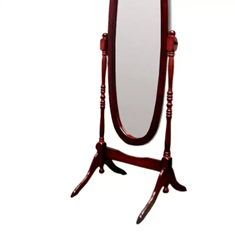 Specchio a figura intera da 150,5 cm con supporto in legno, specchio da terra