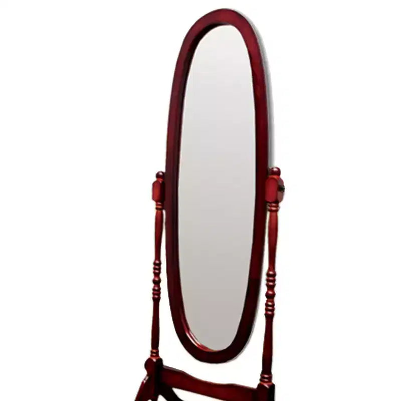 Specchio a figura intera da 150,5 cm con supporto in legno, specchio da terra