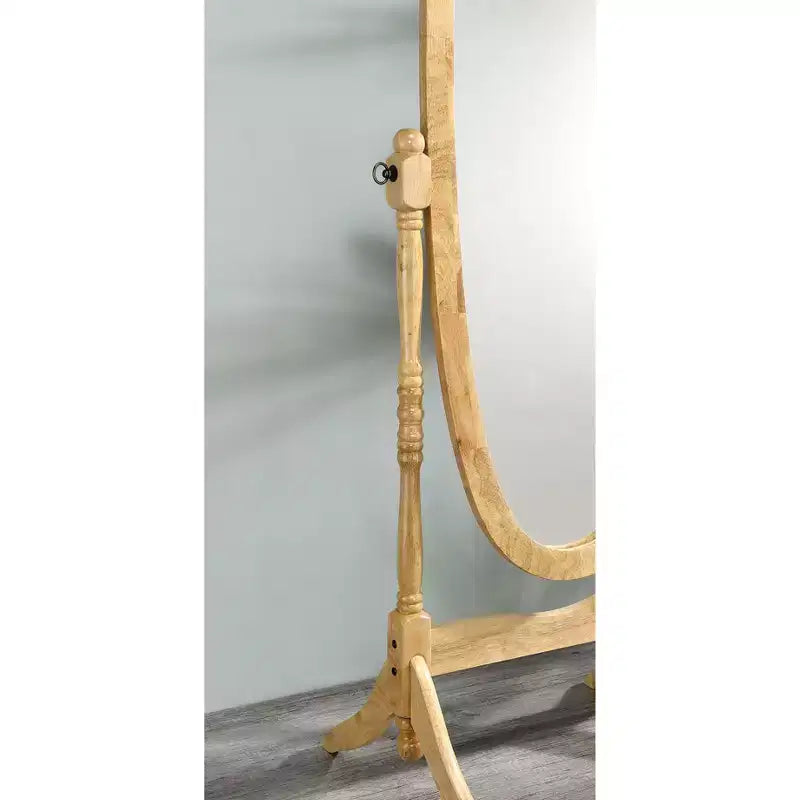 Specchio a figura intera da 150,5 cm con supporto in legno, specchio da terra