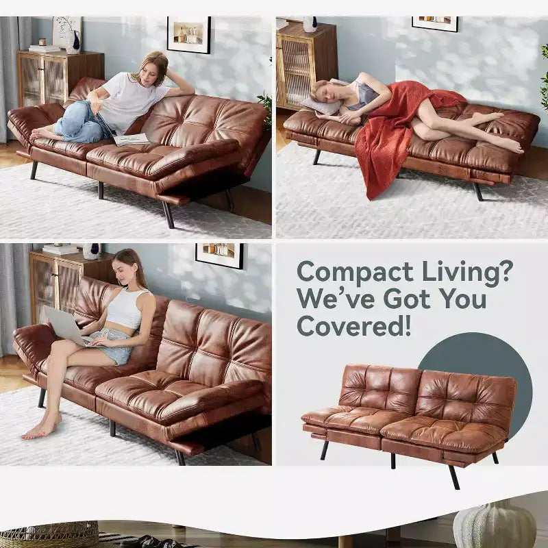 Dyonery 71 Canapé-lit convertible en mousse à mémoire de forme, causeuse moderne pour salon, accoudoirs et dossier réglables, en tissu de lin - Gris clair