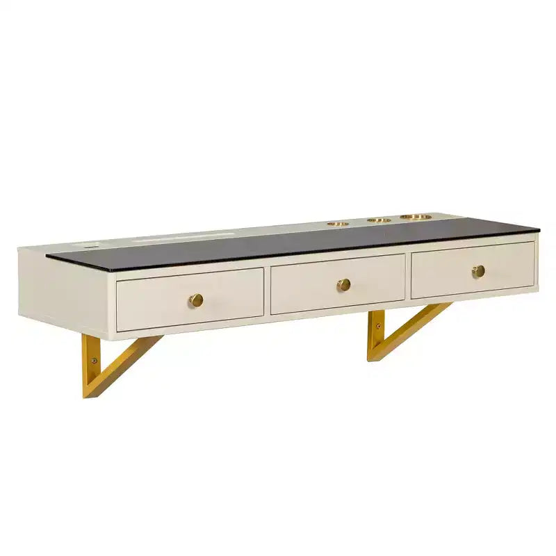 Okak Modern Floating Vanity Table with Drawers,Multi-Purpose Wall-Mounted Dressing Desk Makeup Table for Bedrooms,Bathroom
