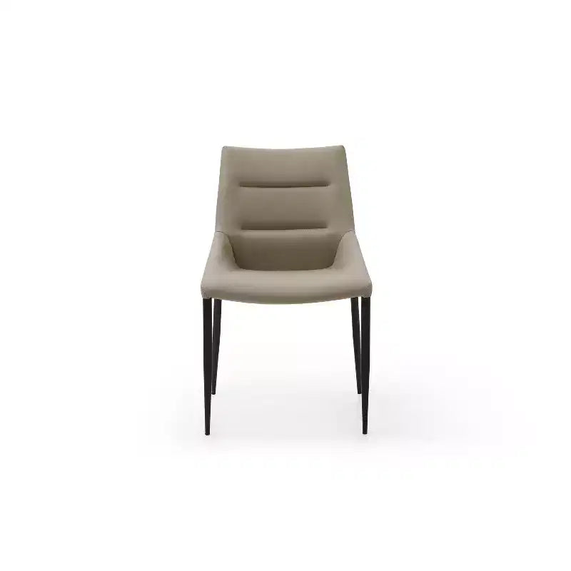 HomeStock 37 in. Brown Faux Leather Dining Chair Set of 1 for a Elegant Addition to sophisticated home dining