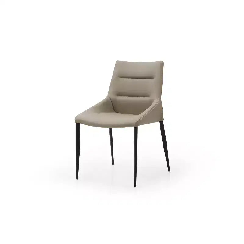 HomeStock 37 in. Brown Faux Leather Dining Chair Set of 1 for a Elegant Addition to sophisticated home dining