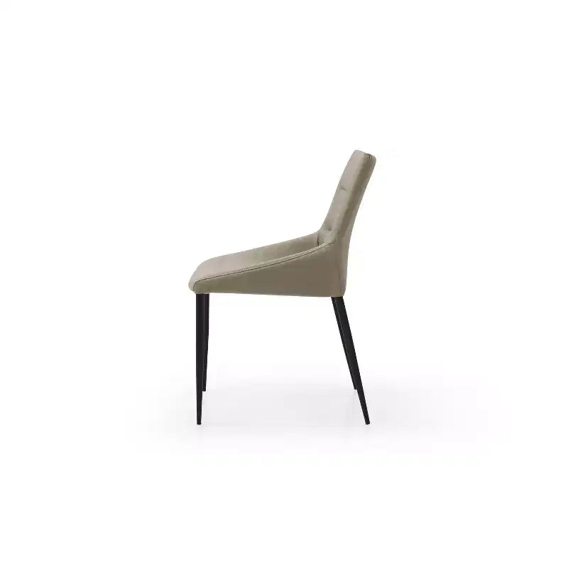 HomeStock 37 in. Brown Faux Leather Dining Chair Set of 1 for a Elegant Addition to sophisticated home dining