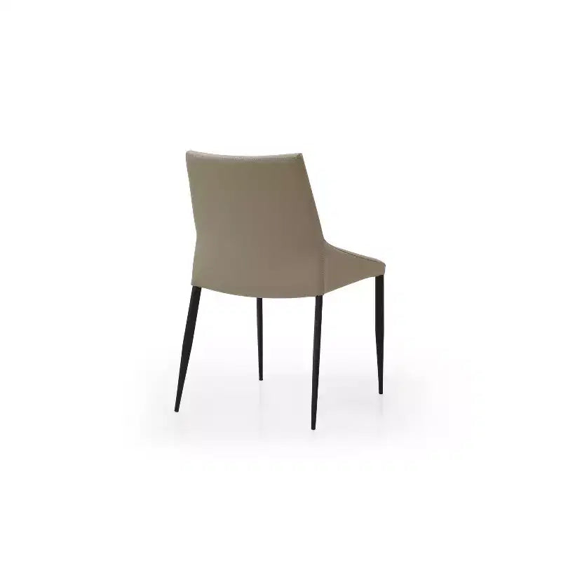HomeStock 37 in. Brown Faux Leather Dining Chair Set of 1 for a Elegant Addition to sophisticated home dining