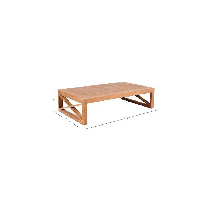 Meridian Furniture,Anguilla Natural Teak Outdoor Coffee Table