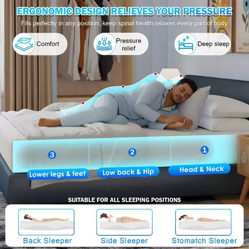 BestMassage 6 Inch Mattress Bamboo Charcoal Memory Foam Mattress Medium Firm Mattress CertiPUR-US Certified