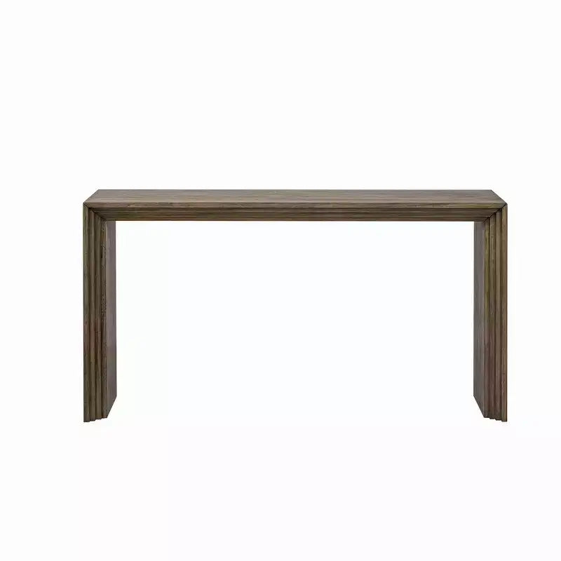 Okak Modern Console Table with Paulownia Veneer, Entryway Table with Unique Design and Thick Tabletop, Accent Table for Foyer, Living Room