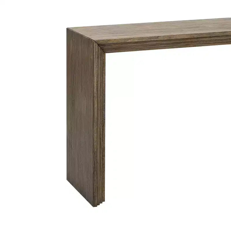 Okak Modern Console Table with Paulownia Veneer, Entryway Table with Unique Design and Thick Tabletop, Accent Table for Foyer, Living Room