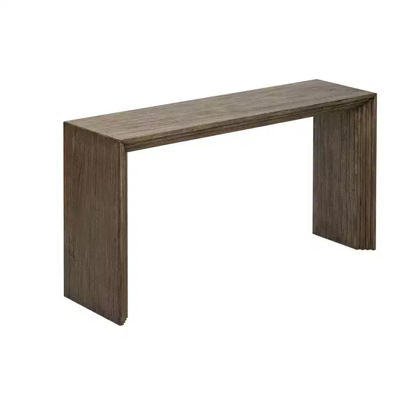 Okak Modern Console Table with Paulownia Veneer, Entryway Table with Unique Design and Thick Tabletop, Accent Table for Foyer, Living Room
