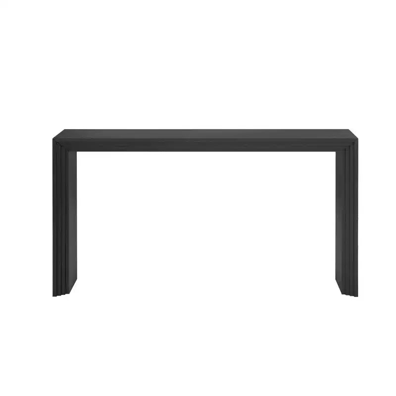 Okak Modern Console Table with Paulownia Veneer, Entryway Table with Unique Design and Thick Tabletop, Accent Table for Foyer, Living Room