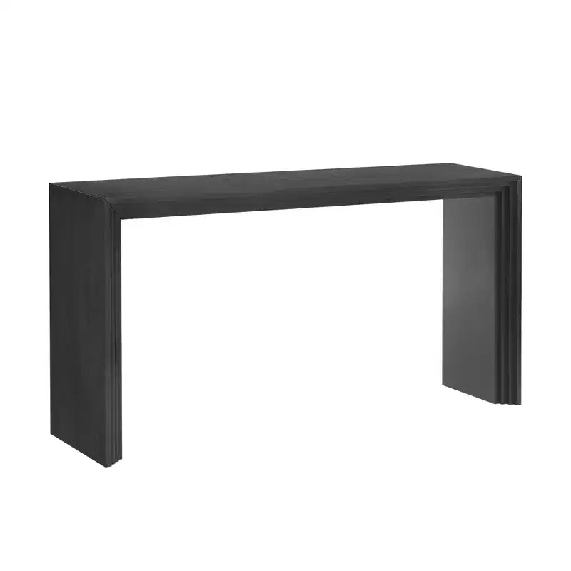 Okak Modern Console Table with Paulownia Veneer, Entryway Table with Unique Design and Thick Tabletop, Accent Table for Foyer, Living Room