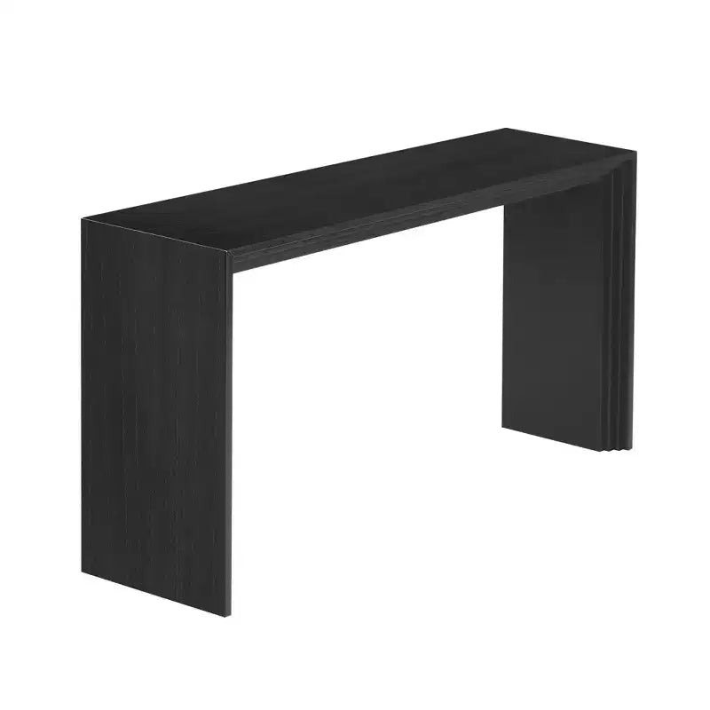 Okak Modern Console Table with Paulownia Veneer, Entryway Table with Unique Design and Thick Tabletop, Accent Table for Foyer, Living Room