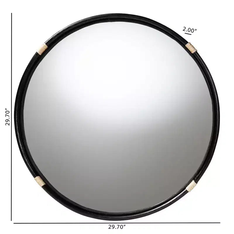 bali & pari Fenicia Round Rattan Wall Mirror