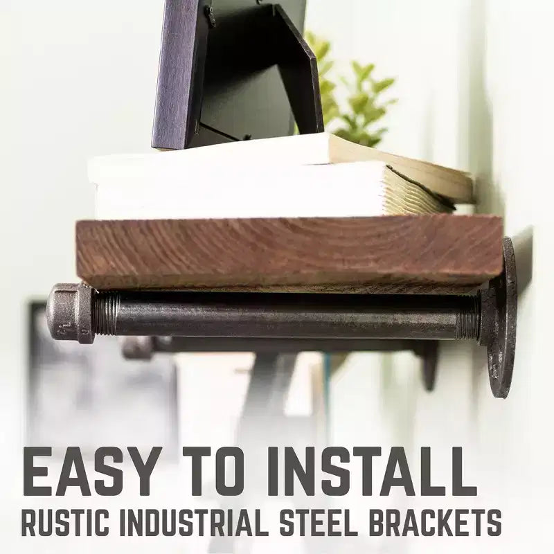 RESTORE Autumn Brown 24 in. Shelves with Straight Brackets