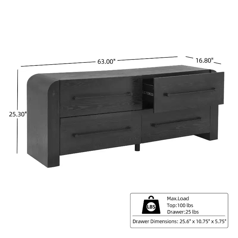 Christopher Knight Home Anny 63 Modern 4-Drawer Dresser