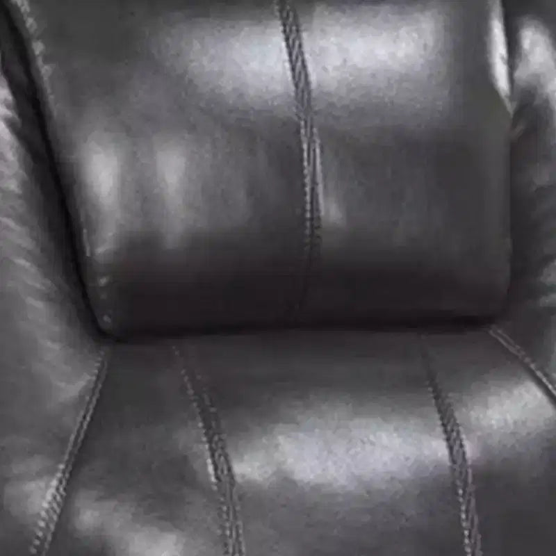 Royal Hampton 37 Inch Recliner Chair, Power Lift, Cupholders, Gray Faux Leather