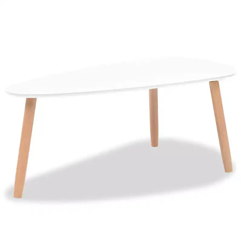 Coffee Table Set of 2 White Solid pinewood, MDF Medium Durable