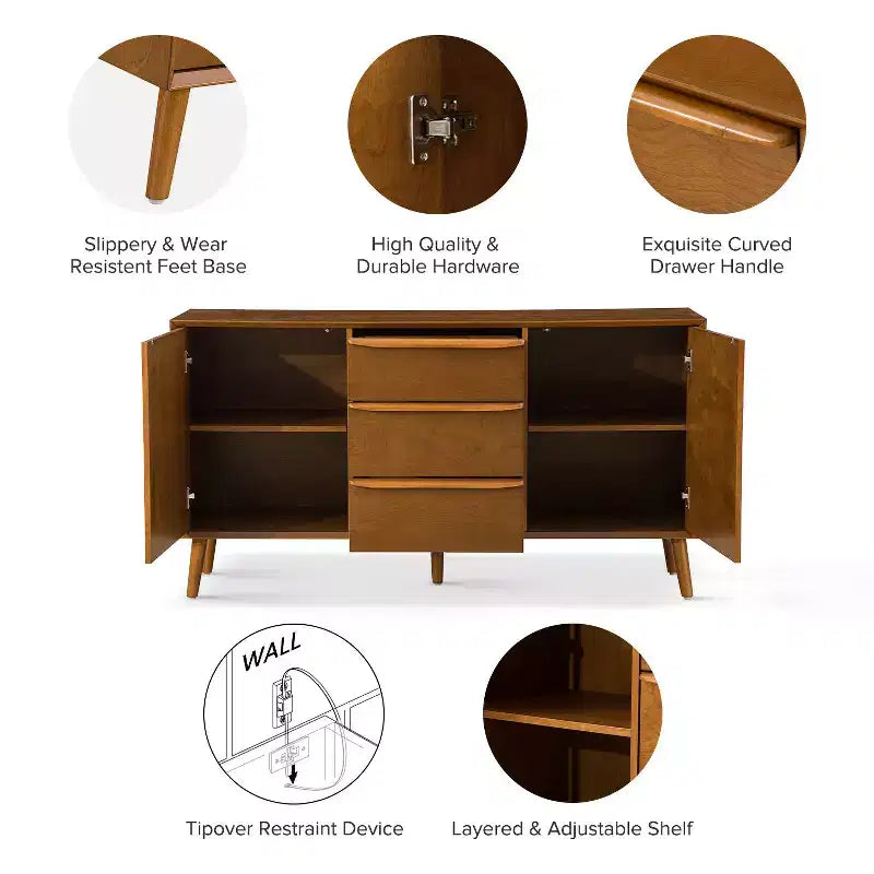 Jules 72 TV Stand for TVs up to 78|HULALA HOME-ACORN