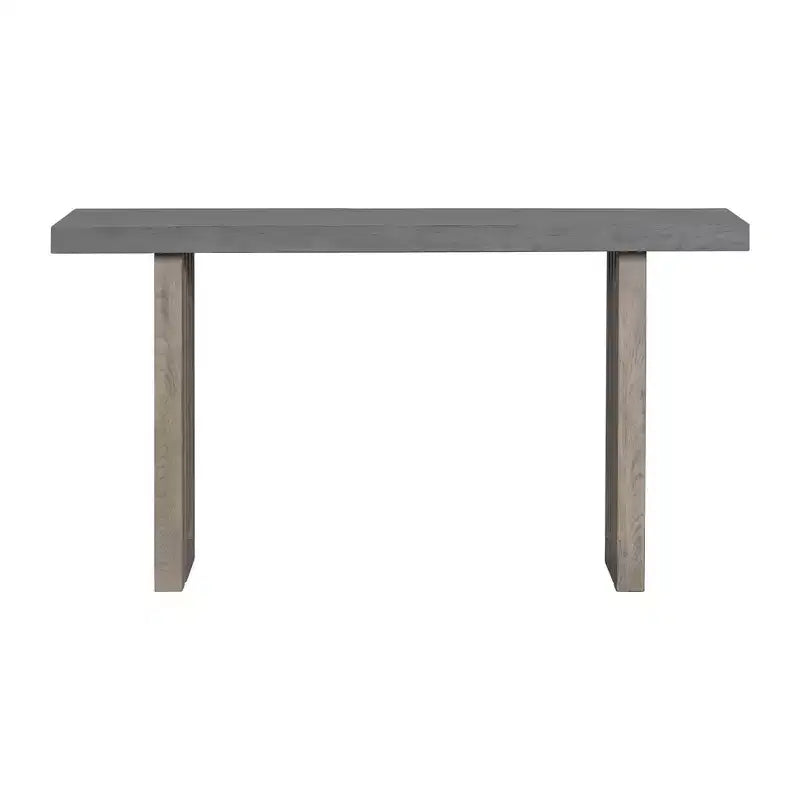 Okak Minimalism Console Table with Oak Veneer, Entryway Table with Thick Tabletop and Legs, Accent Table for Living Room, Hallway