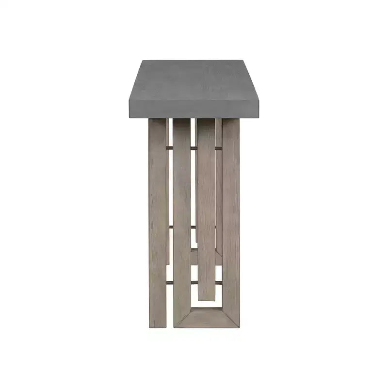 Okak Minimalism Console Table with Oak Veneer, Entryway Table with Thick Tabletop and Legs, Accent Table for Living Room, Hallway