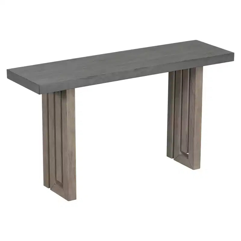 Okak Minimalism Console Table with Oak Veneer, Entryway Table with Thick Tabletop and Legs, Accent Table for Living Room, Hallway