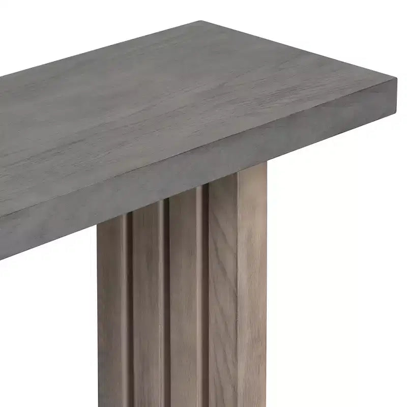 Okak Minimalism Console Table with Oak Veneer, Entryway Table with Thick Tabletop and Legs, Accent Table for Living Room, Hallway