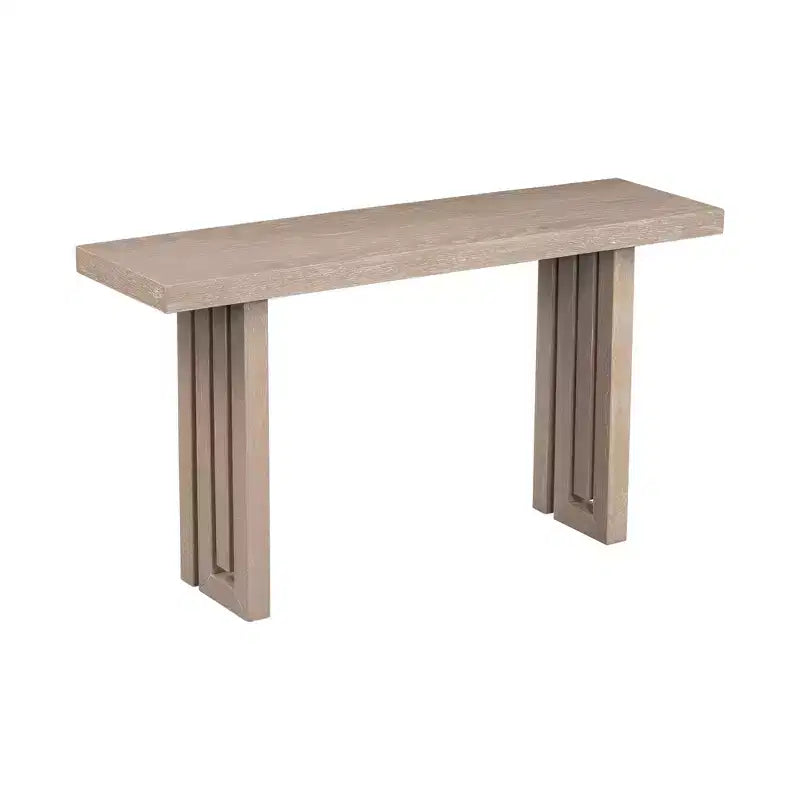 Okak Minimalism Console Table with Oak Veneer, Entryway Table with Thick Tabletop and Legs, Accent Table for Living Room, Hallway