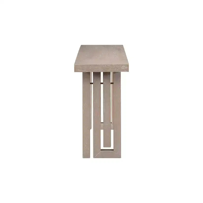 Okak Minimalism Console Table with Oak Veneer, Entryway Table with Thick Tabletop and Legs, Accent Table for Living Room, Hallway