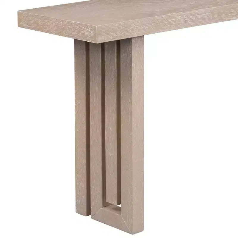 Okak Minimalism Console Table with Oak Veneer, Entryway Table with Thick Tabletop and Legs, Accent Table for Living Room, Hallway