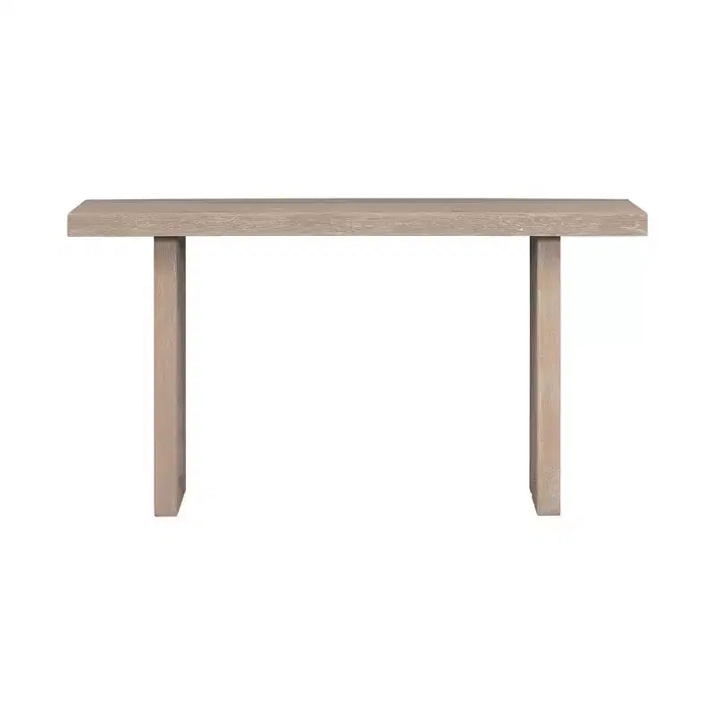 Okak Minimalism Console Table with Oak Veneer, Entryway Table with Thick Tabletop and Legs, Accent Table for Living Room, Hallway