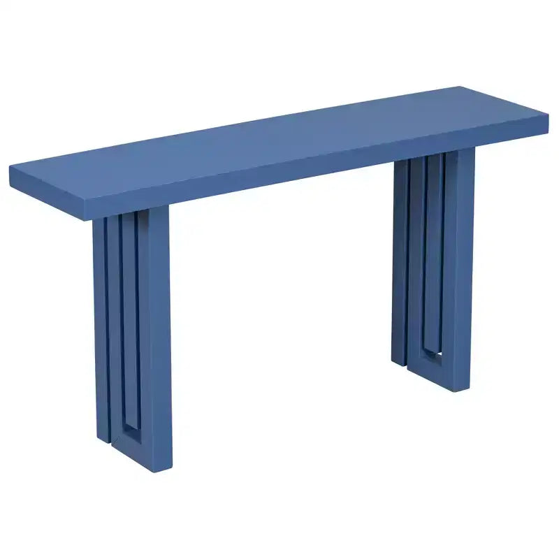 Okak Minimalism Console Table with Oak Veneer, Entryway Table with Thick Tabletop and Legs, Accent Table for Living Room, Hallway