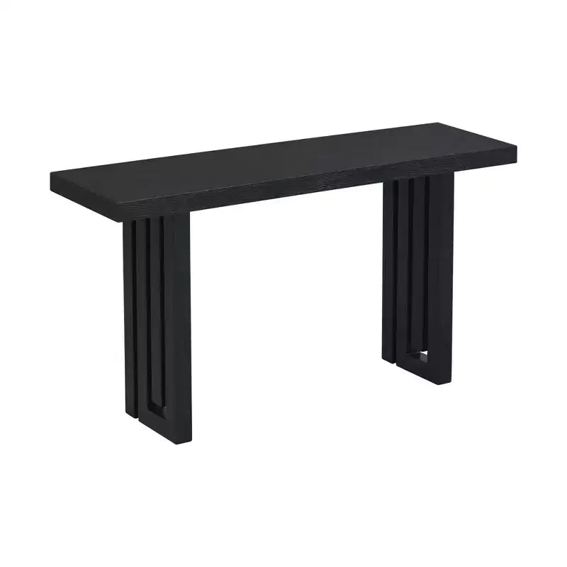 Okak Minimalism Console Table with Oak Veneer, Entryway Table with Thick Tabletop and Legs, Accent Table for Living Room, Hallway