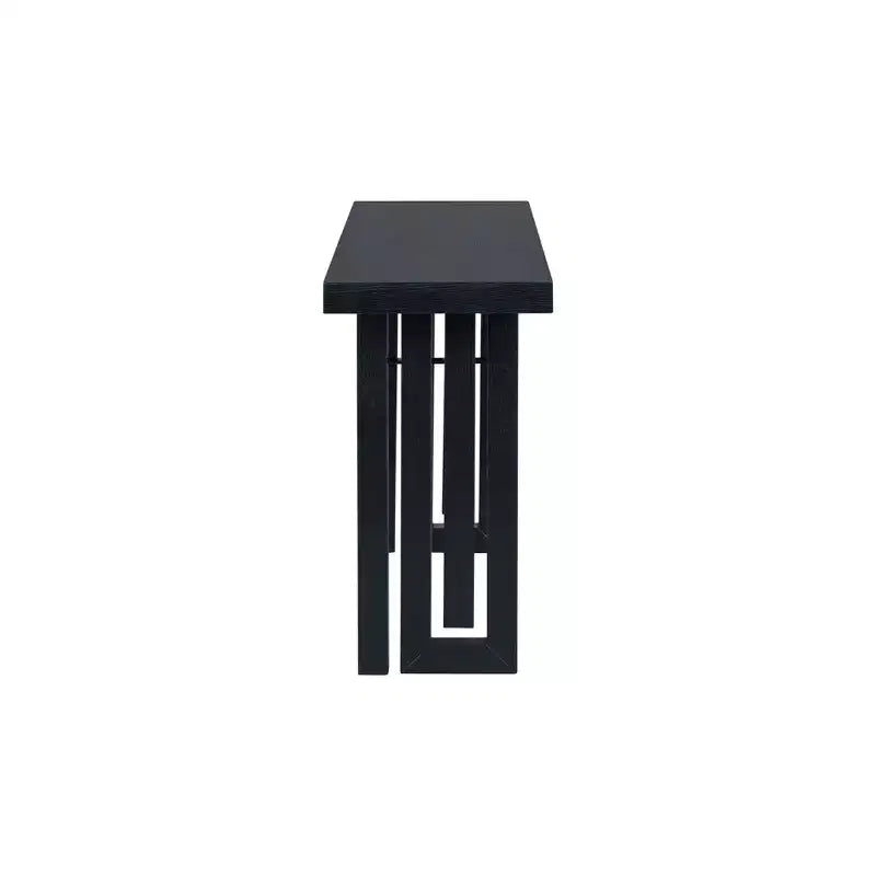 Okak Minimalism Console Table with Oak Veneer, Entryway Table with Thick Tabletop and Legs, Accent Table for Living Room, Hallway