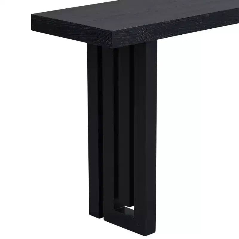 Okak Minimalism Console Table with Oak Veneer, Entryway Table with Thick Tabletop and Legs, Accent Table for Living Room, Hallway