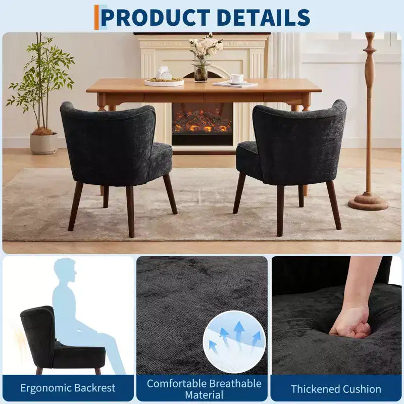 Accent Chair for Living Room, Wooden Fabric Living Room Chair, Side Chair,for Living Room, Bedroom, Reading room