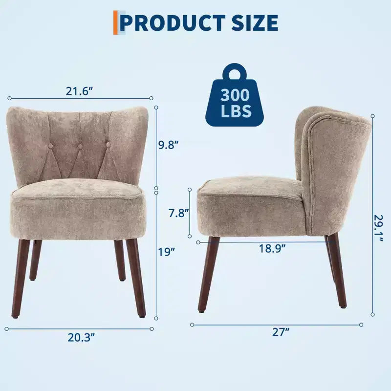 Accent Chair for Living Room, Wooden Fabric Living Room Chair, Side Chair,for Living Room, Bedroom, Reading room