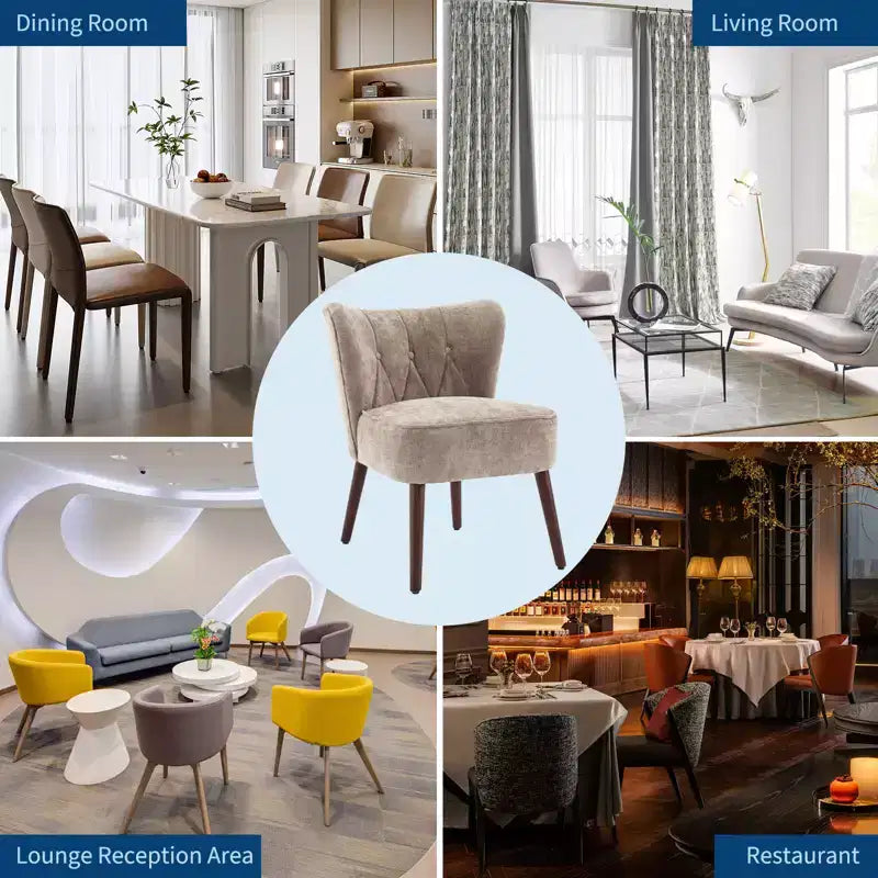 Accent Chair for Living Room, Wooden Fabric Living Room Chair, Side Chair,for Living Room, Bedroom, Reading room