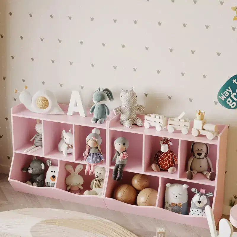 Kids Bookshelf and Bookcase Toy Storage Multi Shelf with Cubby Organizer Cabinet for Boys Girls,for Children Playroom Hallway Kindergarten School