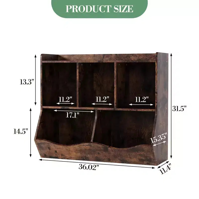 Kids Bookshelf and Bookcase Toy Storage Multi Shelf with Cubby Organizer Cabinet for Boys Girls,for Children Playroom Hallway Kindergarten School