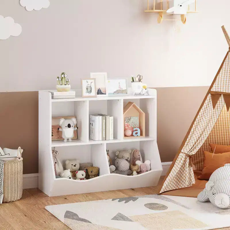 Kids Bookshelf and Bookcase Toy Storage Multi Shelf with Cubby Organizer Cabinet for Boys Girls,for Children Playroom Hallway Kindergarten School