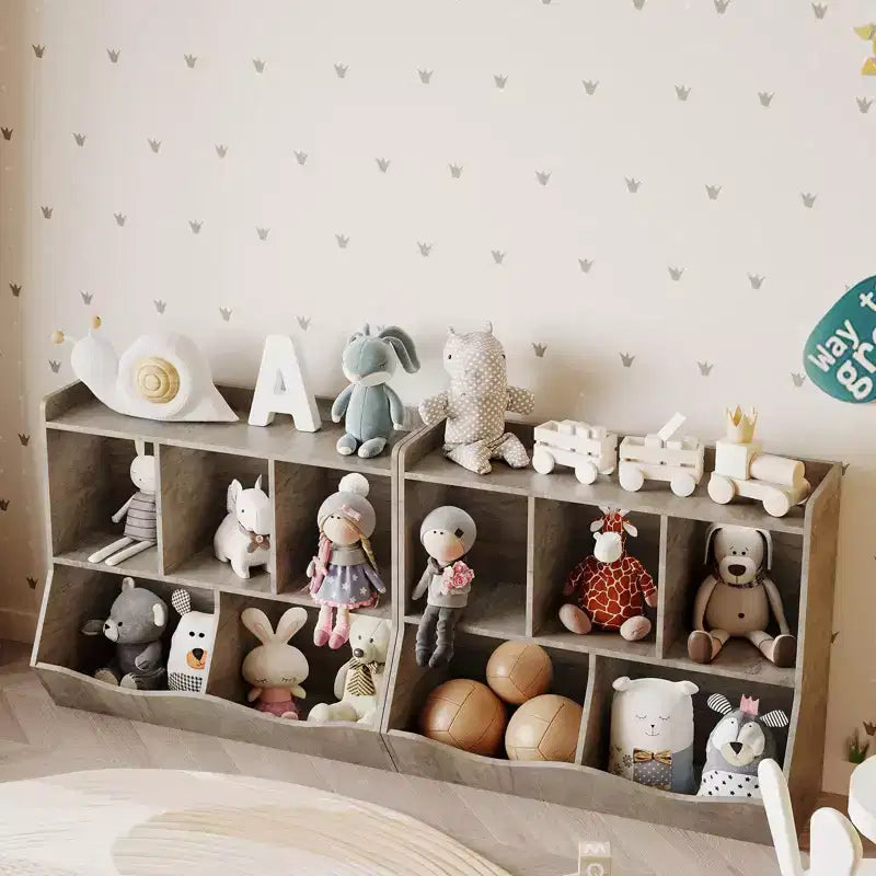 Kids Bookshelf and Bookcase Toy Storage Multi Shelf with Cubby Organizer Cabinet for Boys Girls,for Children Playroom Hallway Kindergarten School